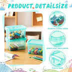 Wenqik 6 Pack Colorful Plastic Storage Bins with Lids, Teal - Image 3
