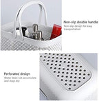 UUJOLY Plastic Portable Shower Caddy Basket, Storage Organizer, Grey, 3Pack - Image 6
