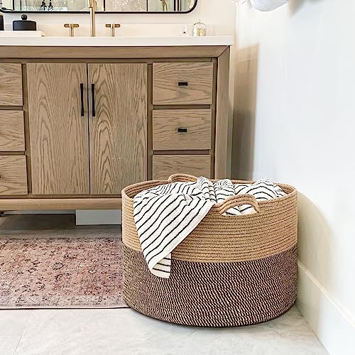 Goodpick Large Wicker Basket for Blankets, Baby Toy Storage Basket, 85L - Image 5