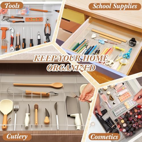 Teenyyou 1 Pcs Expandable Drawer Organizer, 18.5 x 17.4 Inches, 9-11 Slots - Image 5