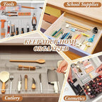 Teenyyou 1 Pcs Expandable Drawer Organizer, 18.5 x 17.4 Inches, 9-11 Slots - Image 5