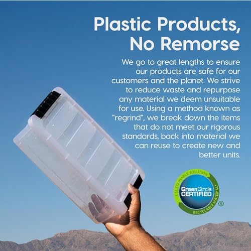 IRIS USA 6-Pack 13 Quart Storage Bins with Lids, Clear - Image 5