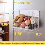Ofiray-home Magnetic Fridge Shelf, Fruit Potato & Onion Storage Bins, Pantry Organizers, Large Container Basket for Refrigerator, Kitchen Counter, Cabinet (1, White) - Image 4