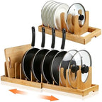Bamboo Pots and Pans Organizer under Cabinet by MISTOD