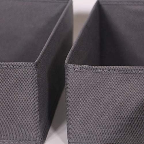 DIOMMELL 9 Pack Foldable Cloth Storage Box Closet Dresser Drawer Organizer Fabric Baskets Bins Containers Divider for Clothes Underwear Bras Socks Clothing, Dark Grey 900 - Image 5