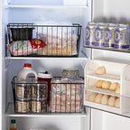 16inch Upright Freezer Organizer Baskets for 13-14,16-21 cu.ft Standup Freezer, Settle freezer chaos and reduce food waste effectively, Durable, Fully Use Space, Improve Air Circulate, Black, 4pcs - Image 5