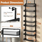 Pantry Door Organizer, Over the Door Spice Rack, 2 Pack - Image 2