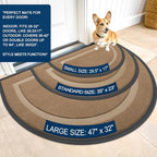 OLANLY Half Circle Front Door Mat Outside 71x47 All-Season Rubber Doormat - Image 2