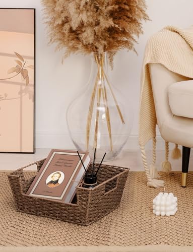 StorageWorks Pantry Baskets for Shelves, Wicker Baskets, Brown Paper Rope - Image 6