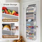 2 Pcs Over The Door Organizer Large Capacity Hanging Storage Room Organizer - Image 4