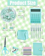 LXEVIHK Green and Blue Desk Accessories 21-Piece Office Supplies Gift Set - Image 6
