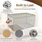 15-Inch Long Fabric Storage Bins 6 Pack for Shelves with Handles - Image 3