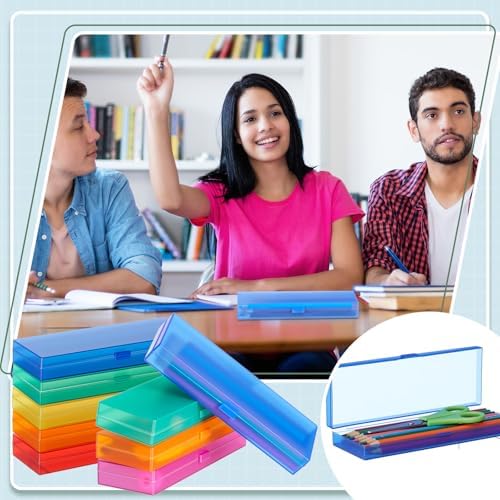 Fainne 36 Pcs Plastic Pencil Cases Bulk, Pencil Box, Mixed Color - Image 6