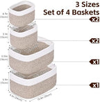 6 Pack Storage Baskets for Shelves, Cotton Rope Small Storage Bins - Image 4