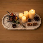 Oval Marble Tray 10"x5" Natural Stone Vanity Organizer Jewelry - Image 5