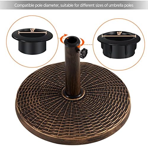 Yaheetech 22lbs Heavy Duty Outdoor Umbrella Base, Bronze - Image 6