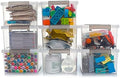8Packs 3.2Qt Small Clear Storage Bins with Lids, Plastic by Anywish