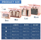 Handbag Dust Bags Clear Purse Storage Organizer for Closet Small to Extra Large Handbags Dust Free Bags Hanging Zipper Storage Bag with Hooks, (Pink, 4 Sizes-8PCS) - Image 4