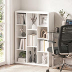 Furinno Viola 11-Cube Book Shelf, 1.2" Thick Frame, White - Image 2