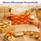 LoveNspire Brocade Fabric Money Envelopes (7.5 x 3.5 Inch) Decorative Paisley Pattern Shagun Lifafa for Indian Wedding, Birthday | Cash Gift Holder & Home Savings Organizer Beige/Pack of 10 - Image 5
