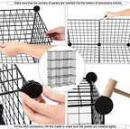 C&AHOME Wire Cube Storage, 12-Cube Storage Organizer Metal, C Grids, Black - Image 7
