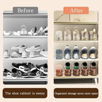 Shoe Slots Organizer, 15 Pack - Adjustable Shoe Stacker for Closet Storage, Clear Double Layer Space Saver, Durable and Stackable Shoe Holder for Sneakers Heels and Flat - Image 2