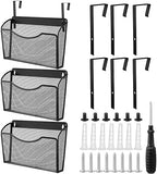 Tenceur 3 Pcs Wall File Holder Hanging, 13.19 x 12.2 x 3.07 Inch, Black by Tenceur