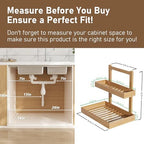 Under Sink Organizer, L-Shaped 2 Tier Pull Out Cabinet Organizer - Image 4