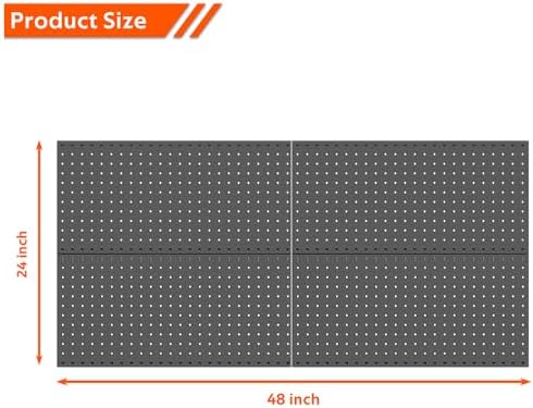 Ultrawall 4 Pcs Metal Pegboard Wall Panels, Peg Boards for Garage Tool Storage (Pack of 2) - Image 3