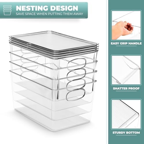 Sorbus Clear Toy Storage Bins with Lids, Stackable (Large, 2 Pack) - Image 6