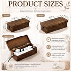Patelai 2 Pcs Wooden Cable Management Box Scalloped Edge - Image 3