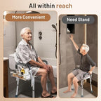 DELLAN Hanging Shower Caddy, Shower Rack with Hooks for Bath Chair & Shower - Image 2