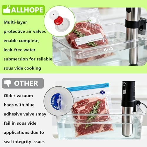 10.2 * 11 Inches Reusable Vacuum Sealer Bags for Food – 30 Packs - Image 3