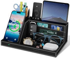 Desk Caddy with Fast Wireless Charger,Pen Holder Charging Station Organizer by TopmadeProduct-Ordernow