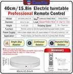 15.8In Remote Motorized Electric Turntable Rotating Display Stand Rotating Platform Photography Turntable motorized lazy susan base giratoria para for Photography,3D Scanner,(Load Range:132~400lbs) - Image 2