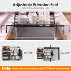 Housolution Large Expandable Dish Drying Rack for Kitchen Counter, Black - Image 4