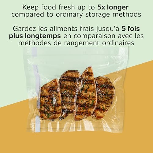 FoodSaver Custom Length Vacuum Sealer Bags Multipack, 5 Count Rolls for Airtight Food Storage and Sous Vide - Compatible with FoodSaver, 8 (2 Pack) and 11 (3 Pack) - Image 3