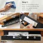 Ovanmexis Under Desk Cable Management Tray, 2-Pack, Black - Image 2