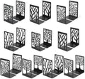 20 Pieces Book Ends for Shelves Heavy Duty Bookends Non-Skid Metal Book Holders Black Tree Design Modern Bookends for Shelves Office Home Decorative Book Stopper for Books CD(10 Pair) by VZZNN