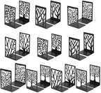 20 Pieces Book Ends for Shelves Heavy Duty Bookends Non-Skid Metal Book Holders Black Tree Design Modern Bookends for Shelves Office Home Decorative Book Stopper for Books CD(10 Pair) by VZZNN