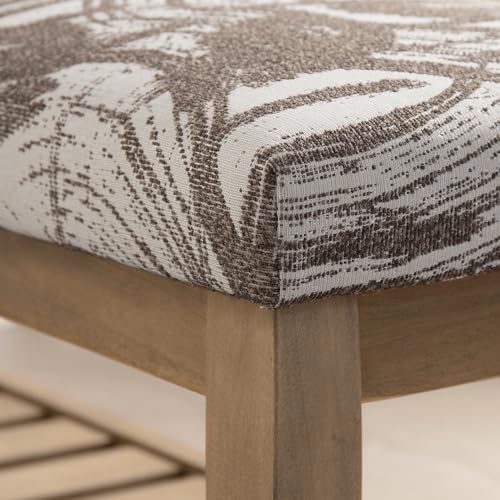 Entryway Shoe Bench, End of Bed Bench,Upholstered Bench (Textured Brown) - Image 6