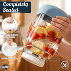 1.5 Gallon Large Glass Jar with Airtight Lid, Square, 2 Pack - Image 2