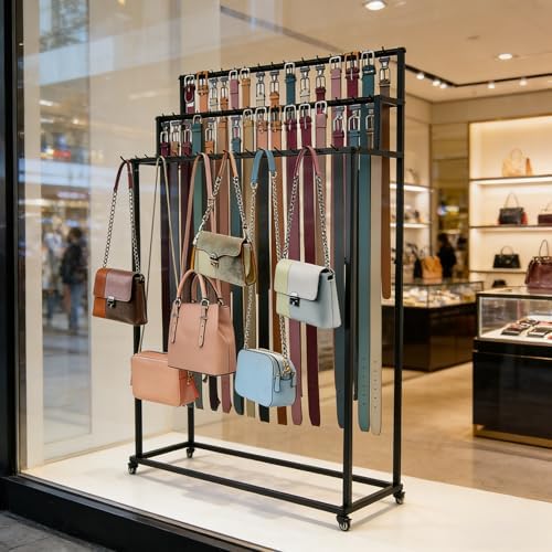 Belt Rack,Belt Display Organizer,Retail Rack for Belts Ties Bags - Image 4