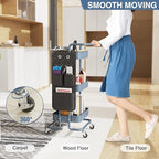 DTK 3-Tier Rolling Cart with Table Top, Metal Utility Cart with Side Bags - Image 4