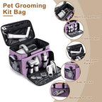 Dog Grooming Vacuum Bag, Pet Grooming Kit Bag Perfect for Dog Hair Vacuum & Grooming Tool Kit Accessories- Purple - Image 2