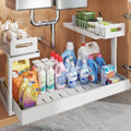 1 Pack-16"-26"W Expandable Under Sink Organizer With Upgrade Ball-Bearing Slide,2-Tier Pull Out Under Cabinet Organizer Height Adjustable,Not Suitable For Cabinets With Partitions In The Middle by UnderSinkOrganizer