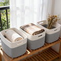 3 Pack Woven Baskets,Storage Baskets for Shelves with Handles by HZFTJOY