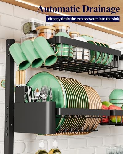 Kitsure Adjustable Over The Sink Dish Drying Rack, 31.5" -39.4" x 30.3" - Image 6