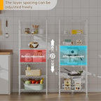 Golpart 6Tier Adjustable Storage Shelves Metal Wire Shelving Standing Shelf - Image 4