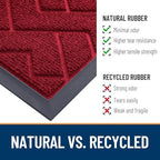 OLANLY Front Door Mat Outside 47x23, All-Season Absorbent Rubber Doormat - Image 5
